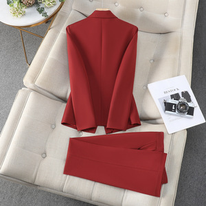 Women's Suit Set Solid Color Satin Anti-Wrinkle Casual Work Uniform 2025 Autumn New Style - Product Image 4