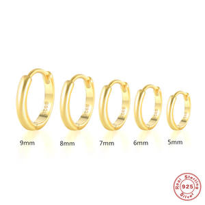 New Arrival <strong>Gold</strong> Plated Popular Minimalist 925 Sterling Silver <strong>Earrings</strong> Custom <strong>Hoop</strong> <strong>Earrings</strong> for Women - Product Image 5