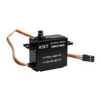 Servomoteur RC sans balais DC étanche IP65 KST CM4315MG avec couple de 43Kgf.cm, 0,15 seconde/60, engrenage métallique pour avion et bateau RC