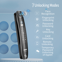 Cerradura Inteligente para Puerta CS7 con Reconocimiento Facial 3D, Aleación de Aluminio, Funciona con Tuya WiFi, Control Remoto, Alarma Antirrobo, Fácil Instalación, Nube
