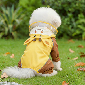 PETCIRCLE - Impermeable para Mascotas, Perros Pequeños, Cachorros y Gatos, Diseño de Dibujos Animados, Cómodo, Cortavientos, para Primavera y Otoño - Product Image 2