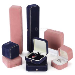 Boîte à bijoux de style européen de haute qualité, motif octogonal solide, sans fermeture, modèle BZH014, pour bagues, emballage de mariage, vente en gros - Product Image 6