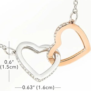 DAIHE mode acier inoxydable Zircon Double coeur <span class=keywords><strong>collier</strong></span> mère <span class=keywords><strong>collier</strong></span> cadeaux <span class=keywords><strong>pour</strong></span> la fête <span class=keywords><strong>des</strong></span> mères - Product Image 2