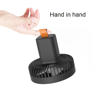 พัดลมตั้งแคมป์พร้อมขาตั้งพัดลมตั้งแคมป์แบบชาร์จไฟได้พัดลมตั้งแคมป์ใช้ไฟ LED สำหรับไฟฟ้าดับลมแรง - Product Image 5