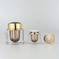 Pots cosmétiques vides en acrylique et PP avec couvercle doré, qualité garantie, 15g, 30g, 50g – Emballage unique pour soins de la peau, crème pour les yeux, lotion, crème
