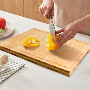 Juego de tres tablas de cortar de bambú natural orgánico duradero Youlike con soporte, juego de tablas de cortar con ranura para jugo - Product Image 3