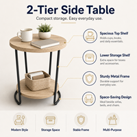 Table d'appoint ronde moderne avec cadre en métal doré et plateau en bois, marbre, bambou ou résine, table basse pour salon, OEM ODM