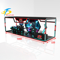 Skyfun Service VR Professionnel Tout-en-un : Simulateur de Cinéma Intérieur en Fibre de Verre 4 Places pour Centre de Jeux Commercial