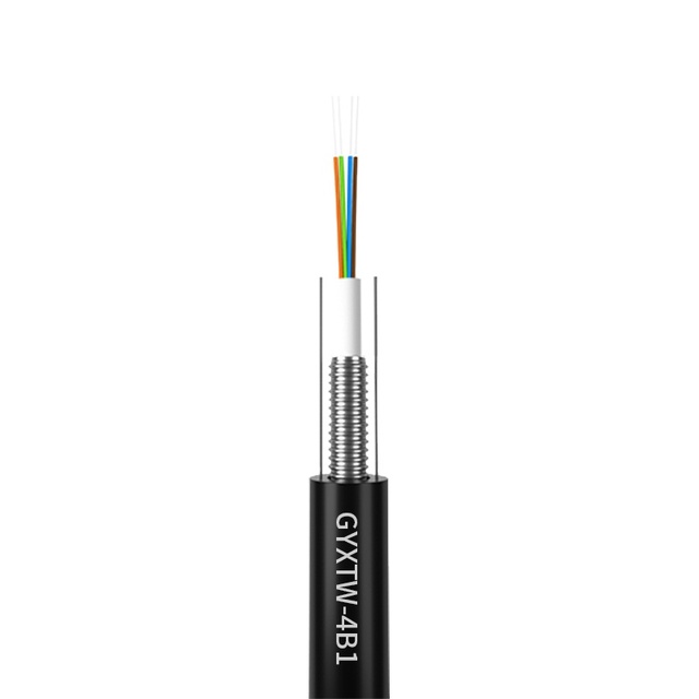 4 Core Single Mode Fiber Optic Cable GYXTW-4B1 Outdoor Single Mode 4 6 8 12 Core Optic Cable
