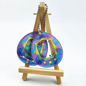 Wholesale Custom Printed Acrylic Game Boy Image Charms Acrylic Charm Hologram <b>Keychain</b> - Product Image 3