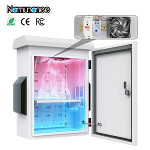 Boîtier électrique extérieur Namunanee avec thermostat et <span class=keywords><strong>ventilateur</strong></span>, en acier laminé à <span class=keywords><strong>froid</strong></span>, boîtier électronique en métal, poutre arrière en alliage d'aluminium - Product Image 1