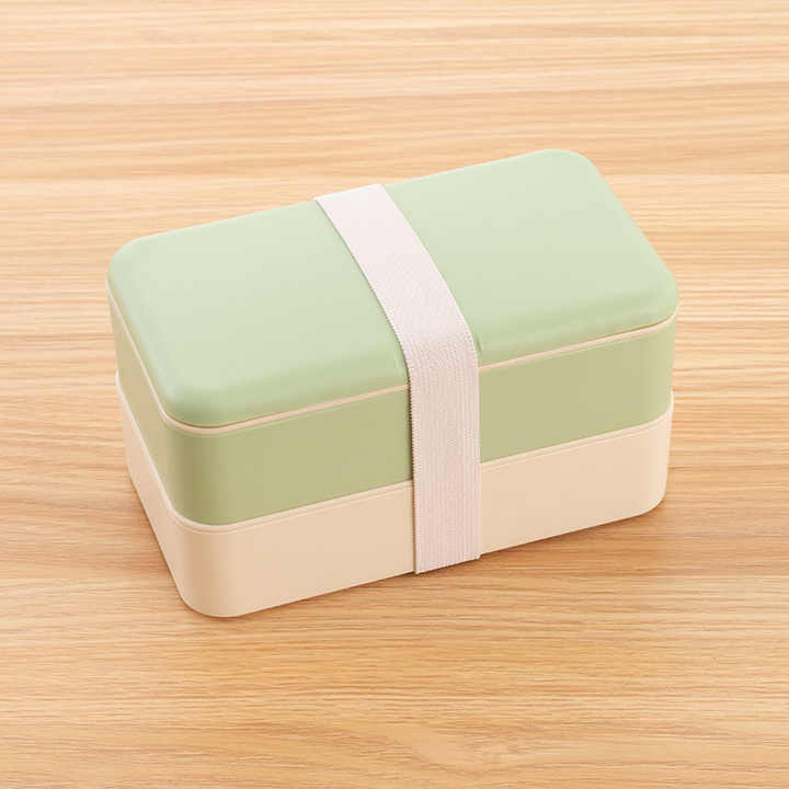 ICEN A07 Double-layer Lunch Box Healthy Material Food Storage Container Fresh-keeping Box Microwave Tableware Lunch Box