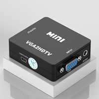 Adaptateur VGA2HDTV HD 1080p flambant neuf, mini convertisseur VGA vers HDTV avec câble USB, certifié CE pour PC, ordinateur portable, moniteur