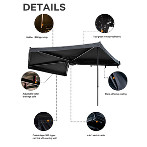 ADA Overland 4x4 Off-Road 270 Awning 2.0m Tente rigide latérale pour voiture 270 Awning Autoportante Camping <span class=keywords><strong>Quatre</strong></span> <span class=keywords><strong>Saisons</strong></span> - Product Image 4