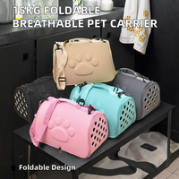 Sac de transport pliable pour chat, sac de transport souple pour animaux de compagnie pour chats et petits chiens, sac de voyage ventilé en EVA avec bandoulière, vente en gros OEM