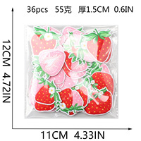 Patch brodé thermocollant en forme de fraise blanche crémeuse pour la décoration de vêtements pour enfants