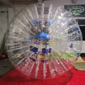 Balle géante gonflable Zorb à points colorés, balle à roulettes pour adultes, amusement en plein air - Product Image 4