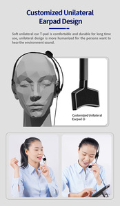 Chuyên nghiệp Mono cuộc gọi trung tâm tiếng ồn hủy bỏ văn phòng điện thoại kinh doanh Máy tính văn phòng tai nghe không dây USB điện thoại có dây tai nghe - Product Image 6