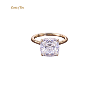 Bague en Moissanite Taille Marquise Couleur D VVS pour Femme, Plaqué Or 18K, Argent Sterling S925, Options de Pierre Personnalisée 0.8, 2, 3, 3.5, 5 Carats