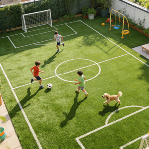 Rotoli di Erba Sintetica Ignifuga a Quattro Colori di Alta Qualità, Altezza del Pelo 30mm/10mm, per Giardini e Prati Artificiali Esterni - Product Image 6