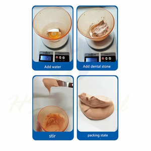 Super anidrite rosa polvere di pietra dentale fonte di energia manuale 6-colore dentale articolatore modello odontoiatria per clinica di laboratorio - Product Image 6