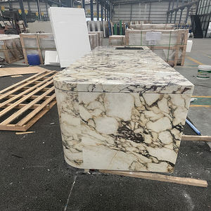 Meuble de cuisine en marbre <span class=keywords><strong>Volia</strong></span> naturel sur mesure, nouveau design, îlot indépendant avec tiroirs en marbre - Product Image 2