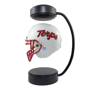 带电磁支架的发光二极管旋转磁悬浮浮动足球头盔悬停头盔