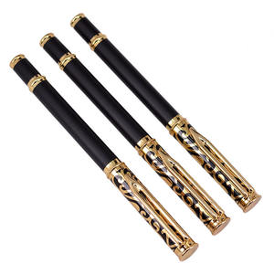 Stylo Gel Métallique de Luxe Noir Aigle Doré pour Entreprises, Personnalisable avec Logo Imprimé, Idéal pour Cadeau d'Affaires en Gros - Product Image 6