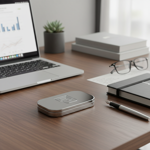 Specchietto Tascabile Girevole, Specchio Compatto in Metallo, <span class=keywords><strong>Giocattolo</strong></span> Antistress e Antiansia con Logo Personalizzabile - Product Image 5