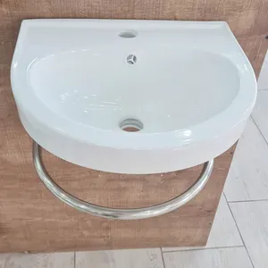 Zemin drenaj lavabo el lavabo ile havlu rafı küçük uzay sıhhi lavabo batı sayacı bâtıla ve konsol ev bagno