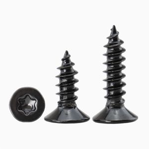 Vis autotaraudeuse à tête fraisée plate T10 torx en acier inoxydable noir à revêtement électronique LeGood M3X6mm - Product Image 4