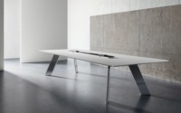 Bureau de réunion de luxe haut de gamme au design moderne, table de conférence en bois pour 8/10/12/16 personnes, pour salle de réunion de conseil d'administration