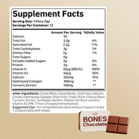 Complément alimentaire au chocolat sans sucre, enrichi en vitamine D et K2, pour la santé des os, la croissance osseuse et le calcium quotidien, pour tous.