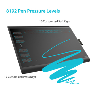 Tablette graphique à stylet <span class=keywords><strong>Huion</strong></span> H1060P universelle pour le dessin artistique 3D, 8192 niveaux de pression - Product Image 5