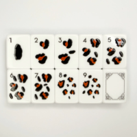 Jeu de tuiles de mahjong américain en acrylique ivoire gravé sur mesure, luxueux, durable, pliable, portable, tapis de table, cadeau pour 4 joueurs, famille