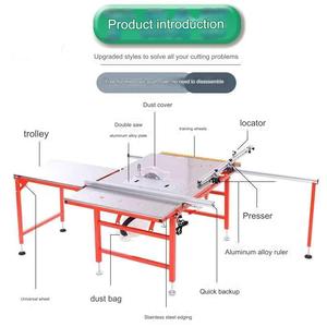 Sierra de mesa deslizante plegable simple tipo riel 220V para corte horizontal de paneles de <span class=keywords><strong>contrachapado</strong></span>, herramienta de carpintería para cortar madera - Product Image 3