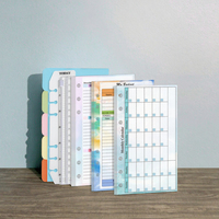 Wenshun A6 hebdomadaire mensuel planificateur classeur 6 trous papier à feuilles mobiles coloré spirale étudiant cahier avec 6 tailles pour cadeau de bureau