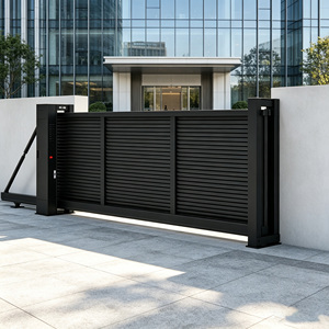Puertas de Aluminio Automáticas para Propiedades Residenciales Zhanjiang, Puertas Correderas Cantilever Eléctricas para Patio de Villa - Product Image 2