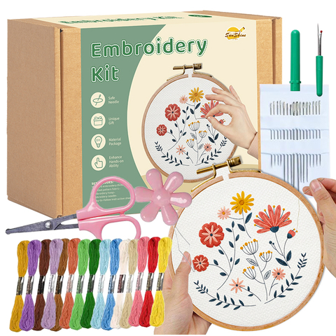 2026 New Design Cross Stitch Embroidery Kit Manual DIY Needlework Craft for Beginners with English Instruction