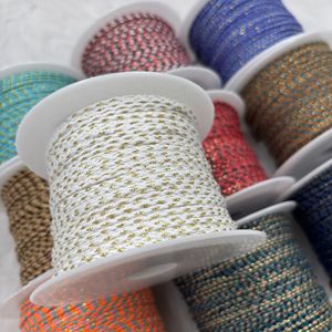 100 Iarde di Filo Intrecciato Dorato da 2mm, Cordoncino in Cotone a 4 Fili per Gioielli, Braccialetti e Componenti - Product Image 4