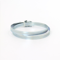 Collier de serrage automobile réglable à dégagement rapide en acier inoxydable zingué non perforé TJBC