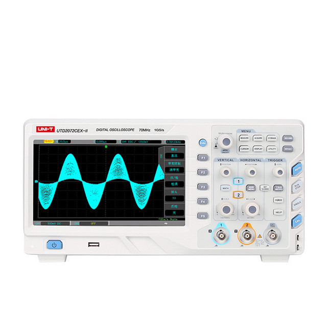 UNI-T UTD2072CEX-II 7 Inch TFT LCD Digital Storage Oscilloscope 70MHz Band  tektronix/hantek  digital storage oscilloscope probe