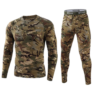 ESDY Ensembles de <span class=keywords><strong>sous</strong></span>-vêtements thermiques tactiques longs pour sports de plein air pour hommes avec polaire pour le <span class=keywords><strong>ski</strong></span> d'hiver - Product Image 3