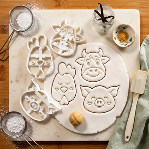 Molde para Galletas <span class=keywords><strong>con</strong></span> Forma de Animales de <span class=keywords><strong>Granja</strong></span>, Vaca, Cerdo, Pollo, para Fondant, Glaseado, Galletas - Product Image 1