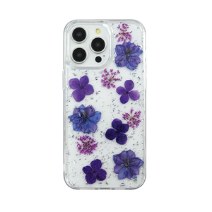Funda Magnética Transparente con Flores Secas Reales y Brillantina para iPhone 15 Pro Max 14 13 12, Funda de Lujo para Teléfono - Product Image 3
