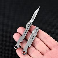 Couteau pliant mini en alliage de titane, lame de coupe rapide, ouvre-bouteille express, porte-clés, fabriqué en Chine