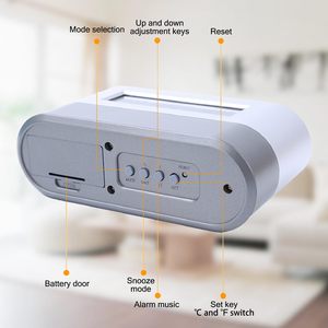 Creative Multifunctional Office Pen Holder <b>Digital</b> Display Electronic <b>Clock</b> with Temperature and Humidity for Living Room Use - Product Image 6
