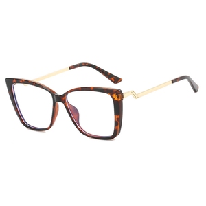 Mujeres señoras gafas Tr90 Anti luz azul resorte bisagra rojo naranja cuadrado Metal oro <span class=keywords><strong>Optica</strong></span> 2025 - Product Image 4