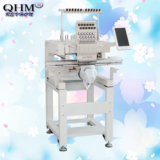 QHM/ REVHON 2021 new type leather/bedding/textile/clothing/carpet 1single head computer embroidery machine