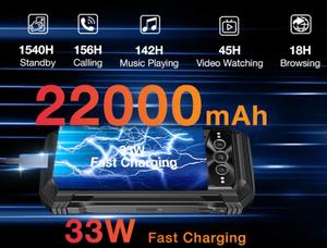 <span class=keywords><strong>DOOGEE</strong></span> <span class=keywords><strong>V</strong></span> Max Plus Smartphone Android 14 22000mAh 200MP Téléphone robuste 144Hz 36GB + 512GB Stockage Version mondiale Téléphone mobile - Product Image 6